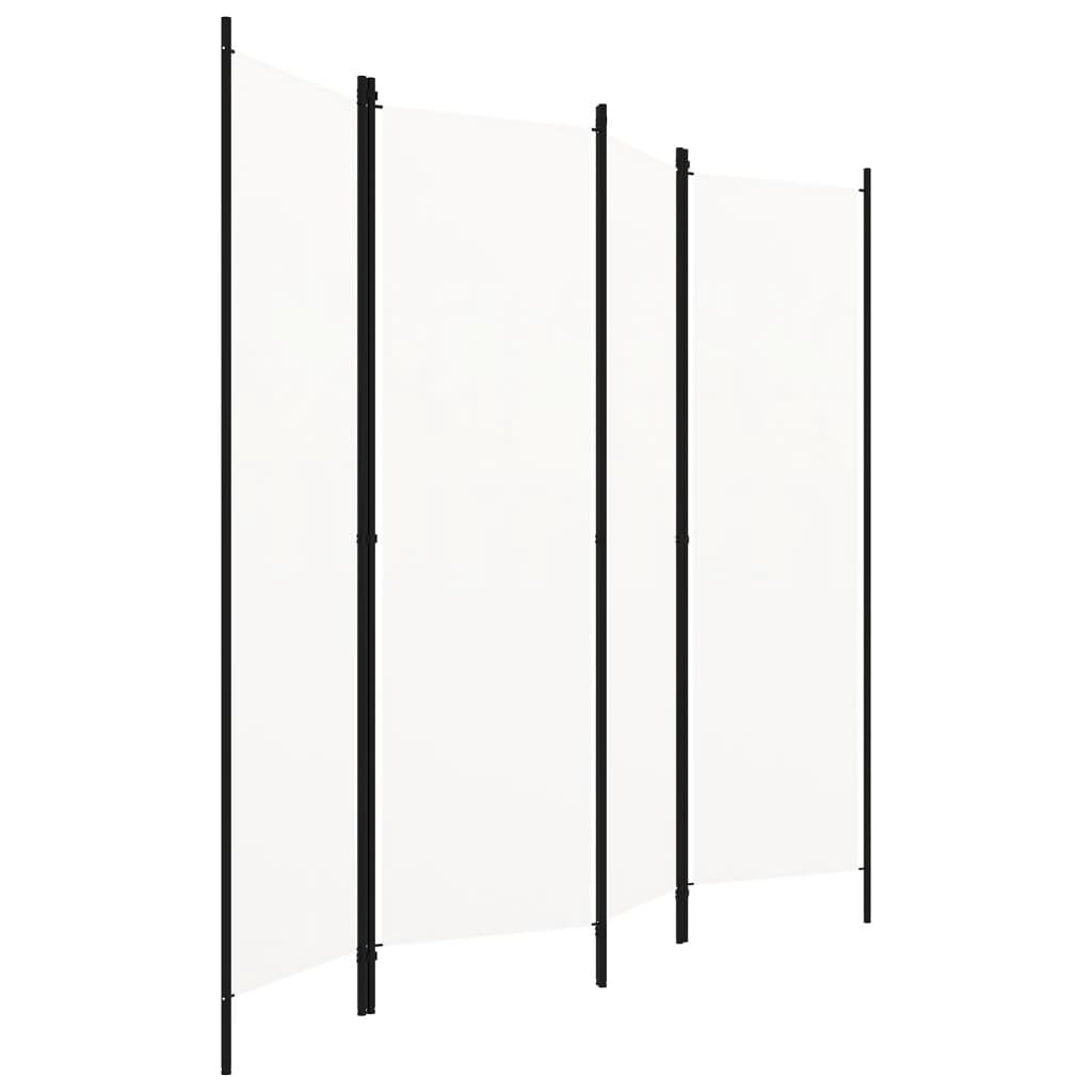 Διαχωριστικό Δωματίου με 4 Πάνελ Λευκό 200 x 180 εκ.