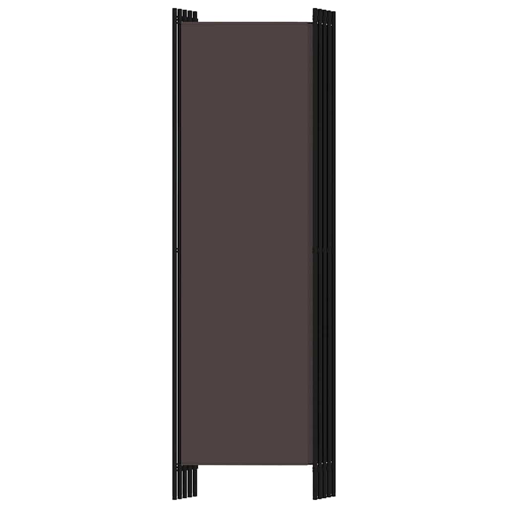 Διαχωριστικό Δωματίου με 5 Πάνελ Καφέ 250 x 180 εκ.