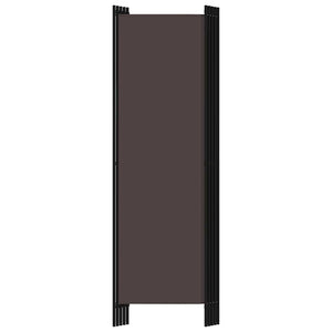 Διαχωριστικό Δωματίου με 5 Πάνελ Καφέ 250 x 180 εκ.