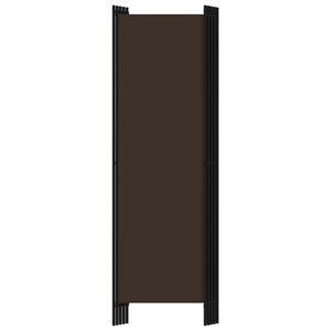 Διαχωριστικό Δωματίου με 5 Πάνελ Καφέ 250 x 180 εκ. - Pakobazaar