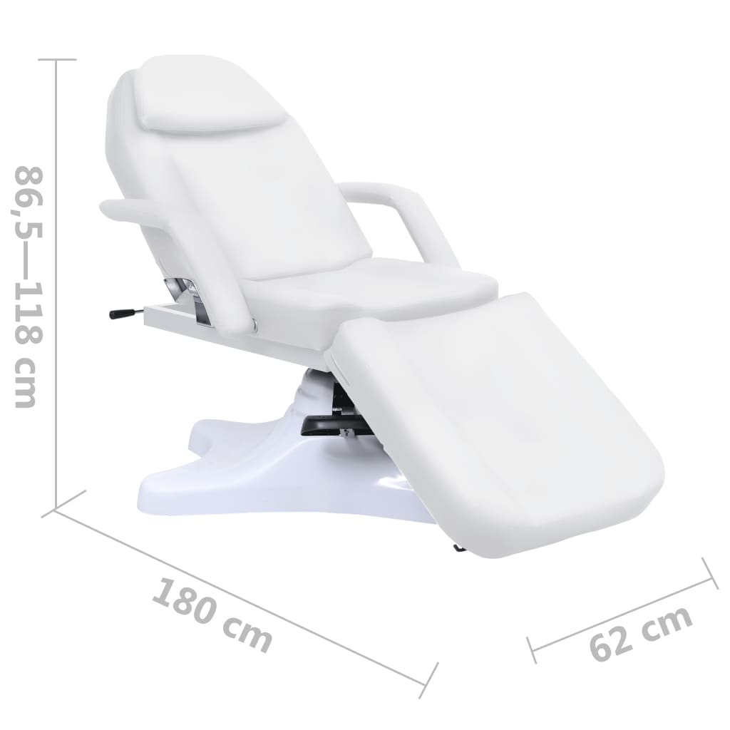 Κρεβάτι - Πολυθρόνα Αισθητικής Λευκό 180 x 62 x (86,5-118) εκ. - Pakobazaar