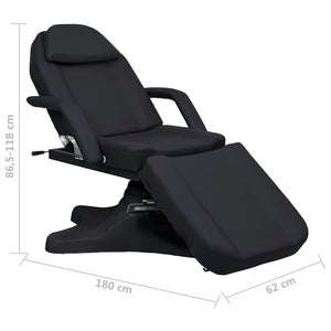Κρεβάτι - Πολυθρόνα Αισθητικής Μαύρο 180 x 62 x (86,5-118) εκ. - Pakobazaar