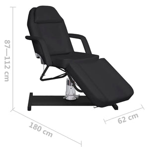 Κρεβάτι - Πολυθρόνα Αισθητικής Μαύρο 180 x 62 x (87-112) εκ. - Pakobazaar