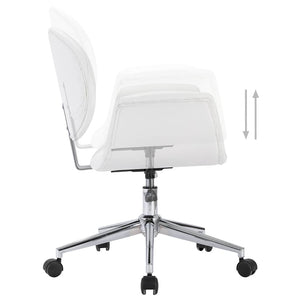 Καρέκλες Τραπεζαρίας Περιστρεφόμενες 4 τεμ. Λευκές Δερματίνη