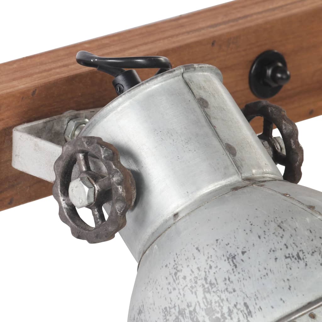 Φωτιστικό Τοίχου Industrial Ασημί 65x25 εκ. Ε27 - Pakobazaar