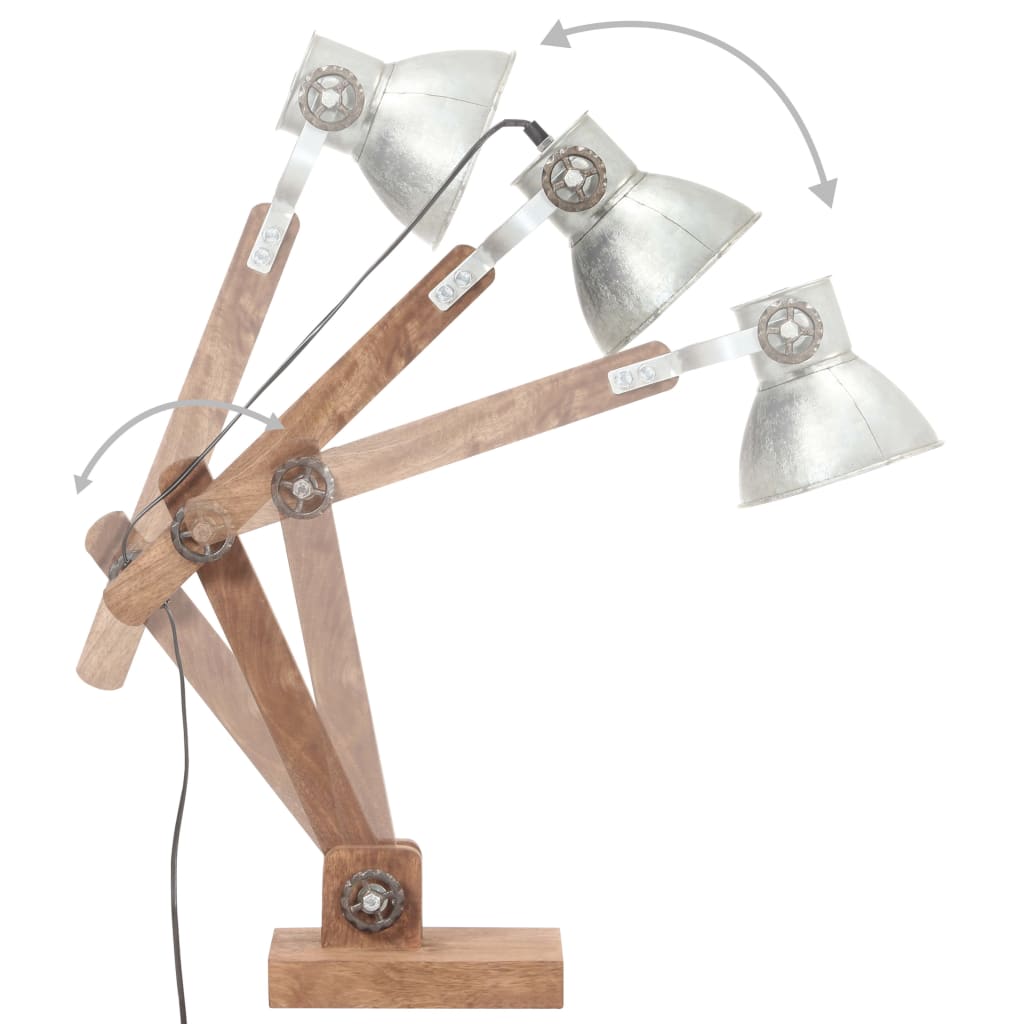 Φωτιστικό Επιτραπέζιο Industrial Στρ. 25 W Ασημί 58x18x90εκ Ε27 - Pakobazaar