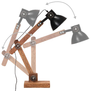 Φωτιστικό Επιτραπέζιο Industrial Στρ. 25 W Μαύρο 58x18x90εκ Ε27 - Pakobazaar