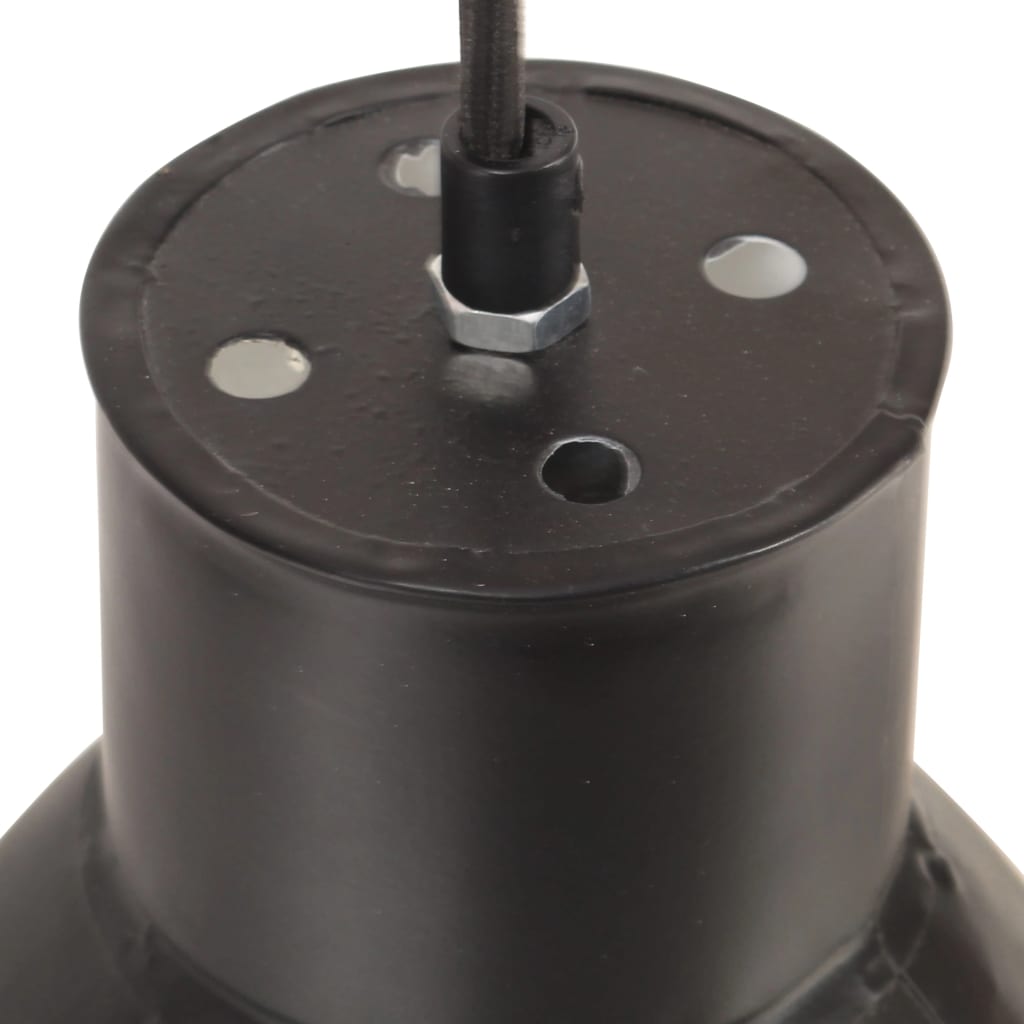 Φωτιστικό Κρεμαστό Στρογγυλό 25 W Μαύρο 17 εκ. Ε27 - Pakobazaar