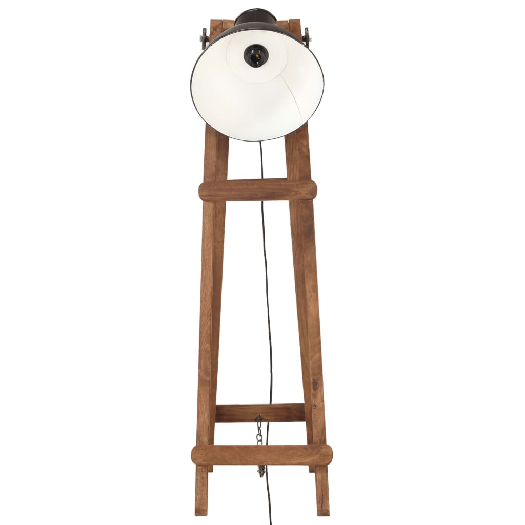 Φωτιστικό Δαπέδου Μαύρο από Μασίφ Ξύλο Μάνγκο E27 - Pakobazaar