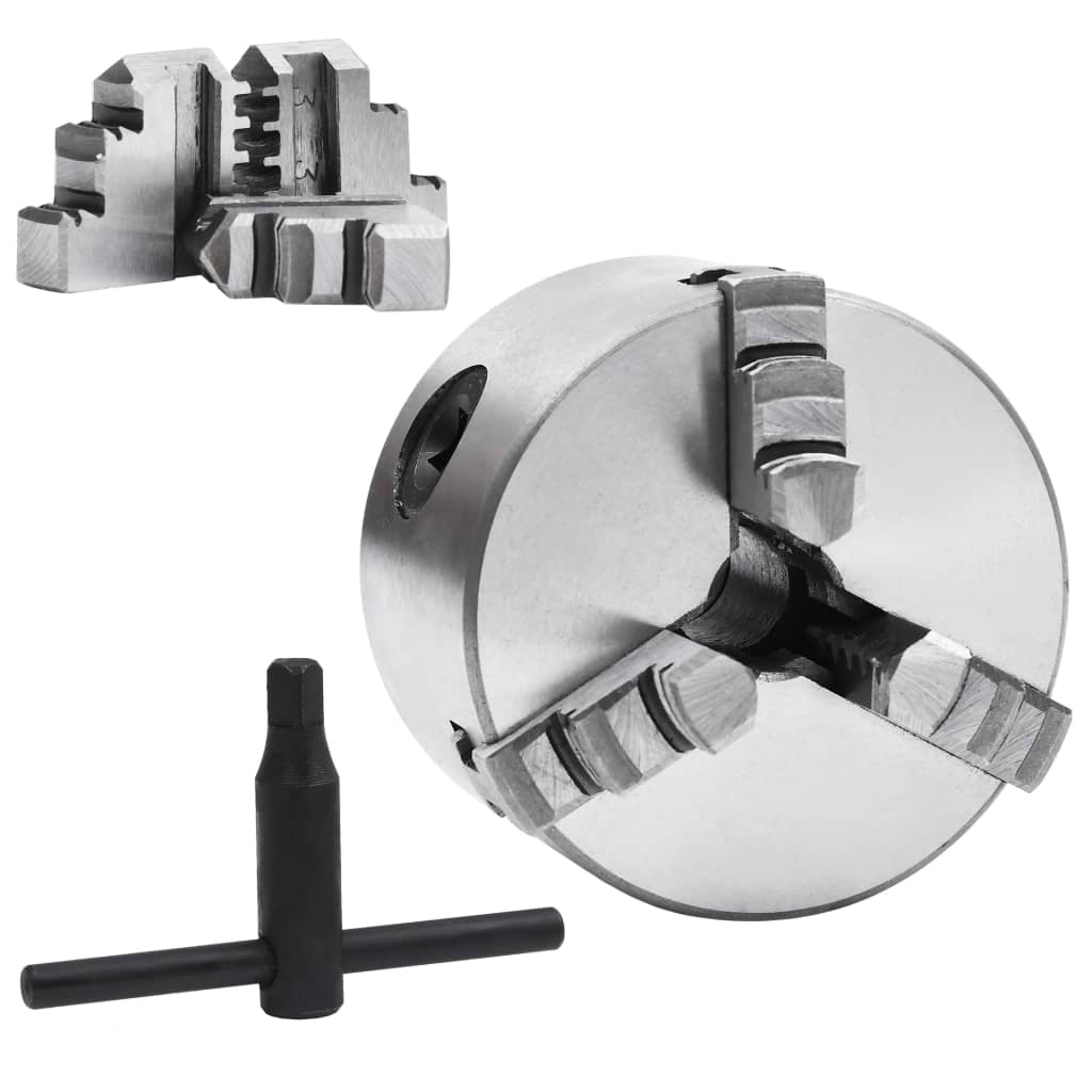 Τσοκ Τόρνου 3 Σιαγόνων με Ομόκεντρη Σύσφιξη 80 χιλ. Ατσάλινο - PAKOBAZAAR