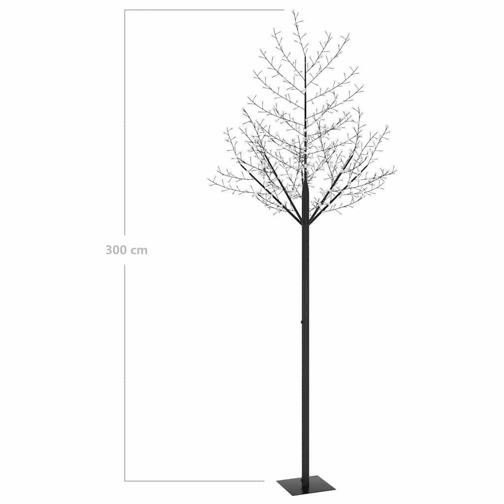 Χριστουγεννιάτικο Δέντρο Κερασιά 600 LED Μπλε Φως 300 εκ.