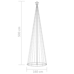 Χριστουγεννιάτικο Δέντρο Κώνος 752 LED Θερμό Λευκό 160x500 εκ.