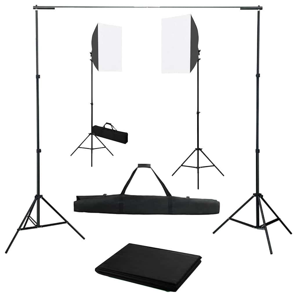 Κιτ Φωτισμού Φωτογραφικού Στούντιο με Softbox και Φόντο - Pakobazaar