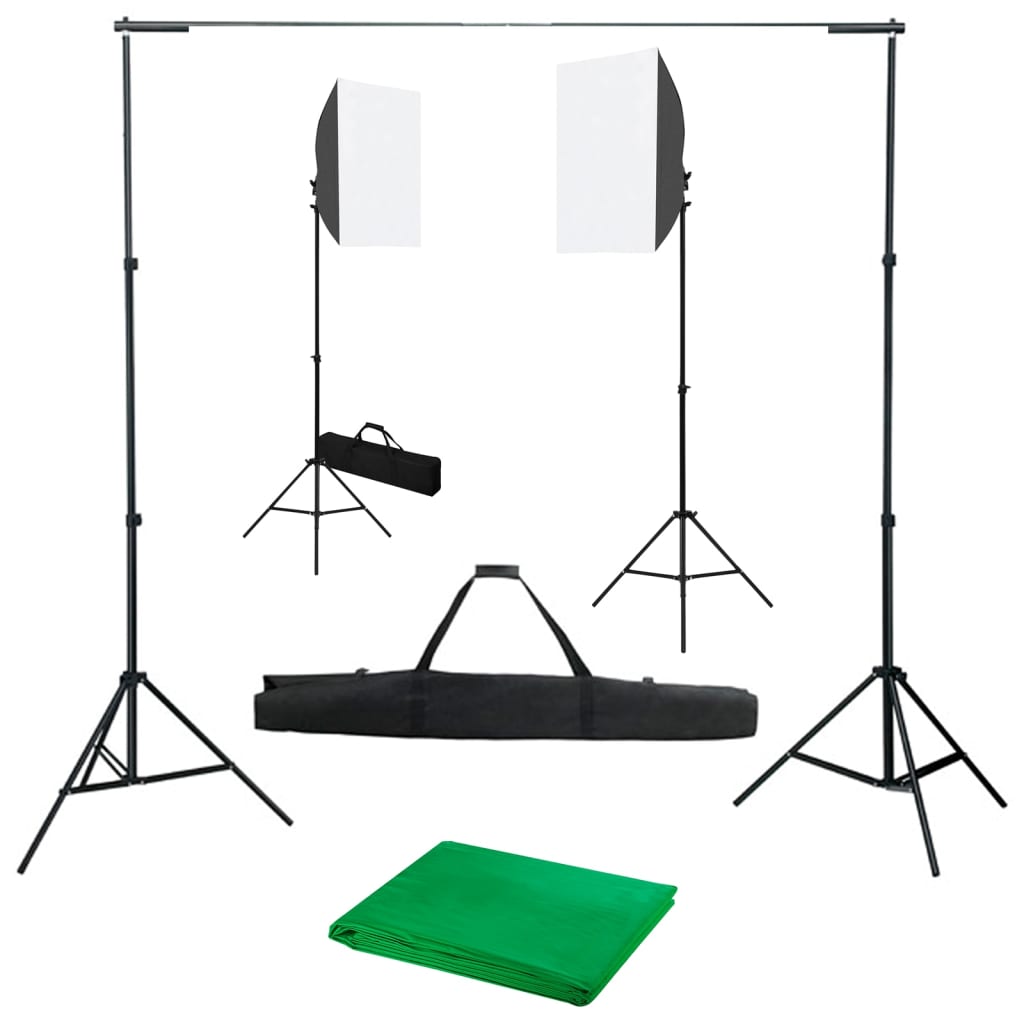 Κιτ Φωτισμού Φωτογραφικού Στούντιο με Softbox και Φόντο - PAKOBAZAAR