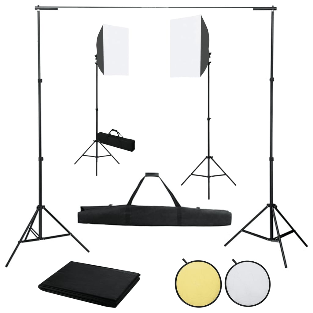 Κιτ Φωτογραφικού Στούντιο Softbox με Φώτα, Φόντο & Ανακλαστήρα