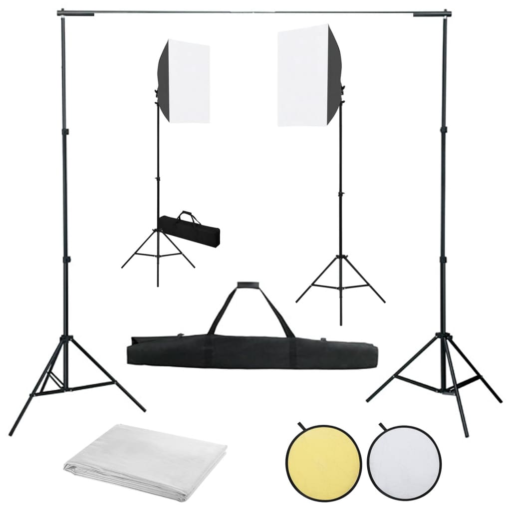 Κιτ Φωτογραφικού Στούντιο Softbox με Φώτα, Φόντο & Ανακλαστήρα