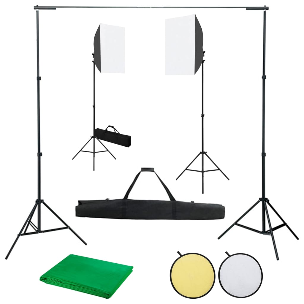 Κιτ Φωτογραφικού Στούντιο Softbox με Φώτα, Φόντο & Ανακλαστήρα