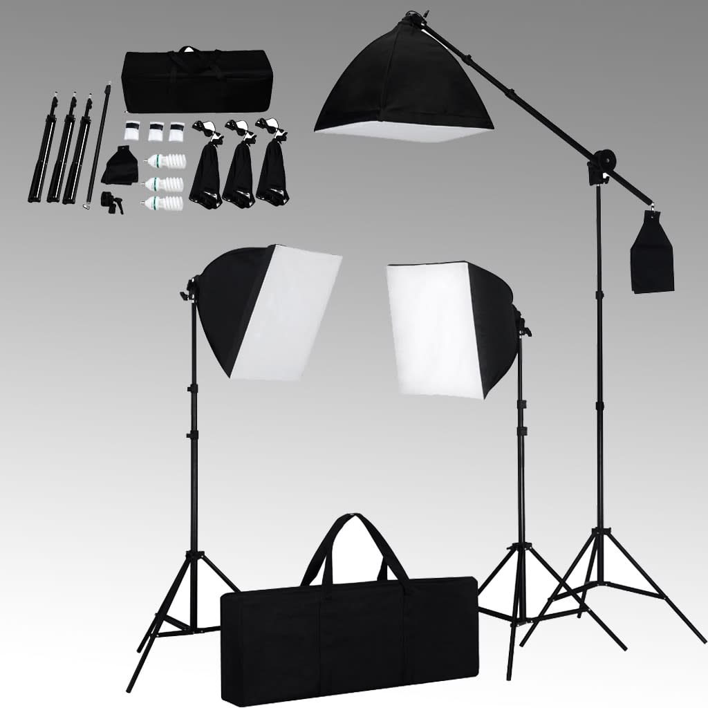 Κιτ Φωτογραφικού Στούντιο Softbox με Φώτα, Φόντο & Ανακλαστήρα