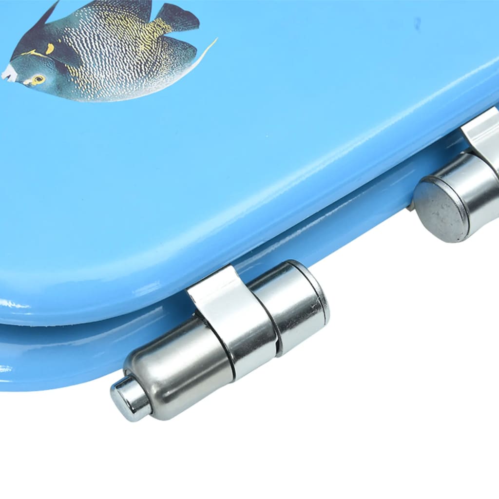 Κάλυμμα Λεκάνης με Καπάκι Soft Close Σχέδιο Βαθιά Θάλασσα MDF - PAKOBAZAAR