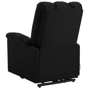 Πολυθρόνα με Ανύψωση Μαύρη Υφασμάτινη