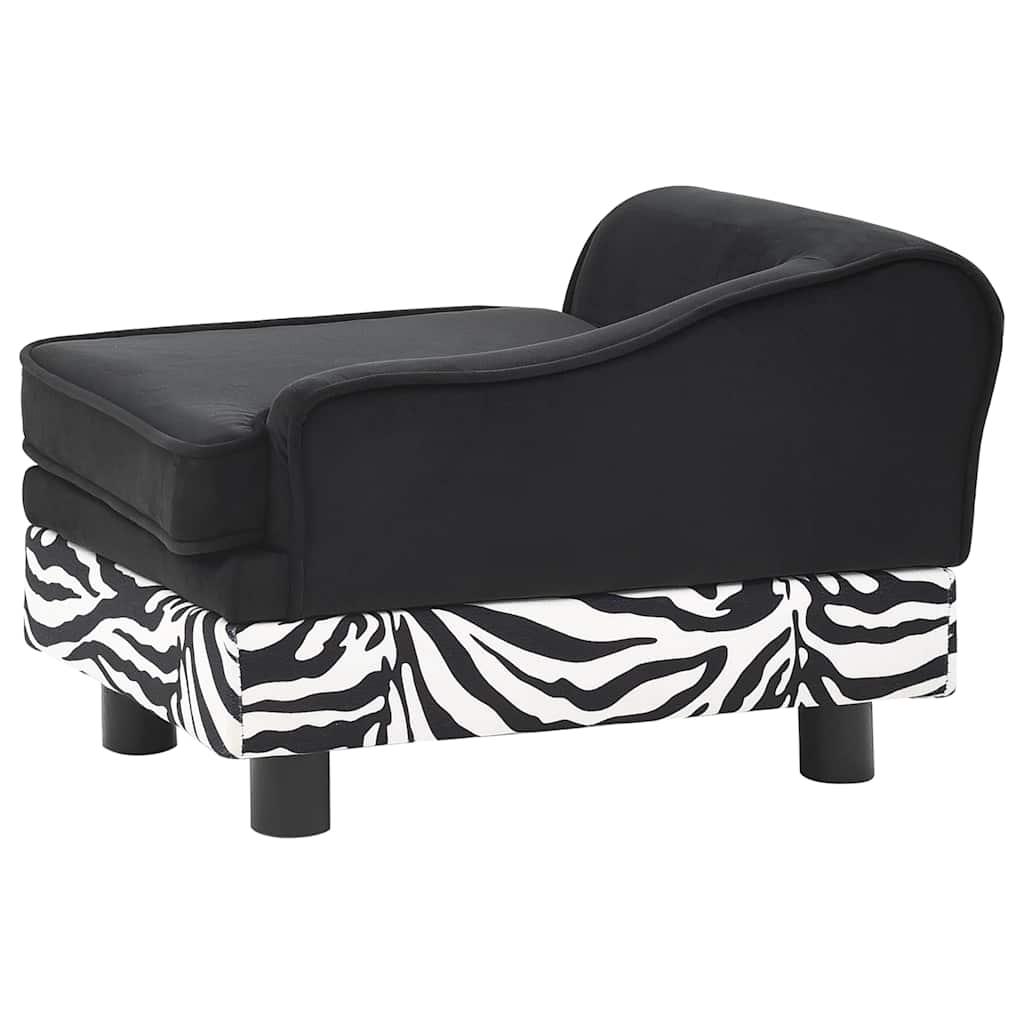 Καναπές - Κρεβάτι Σκύλου Μαύρος 57 x 34 x 36 εκ. Βελουτέ - PAKOBAZAAR