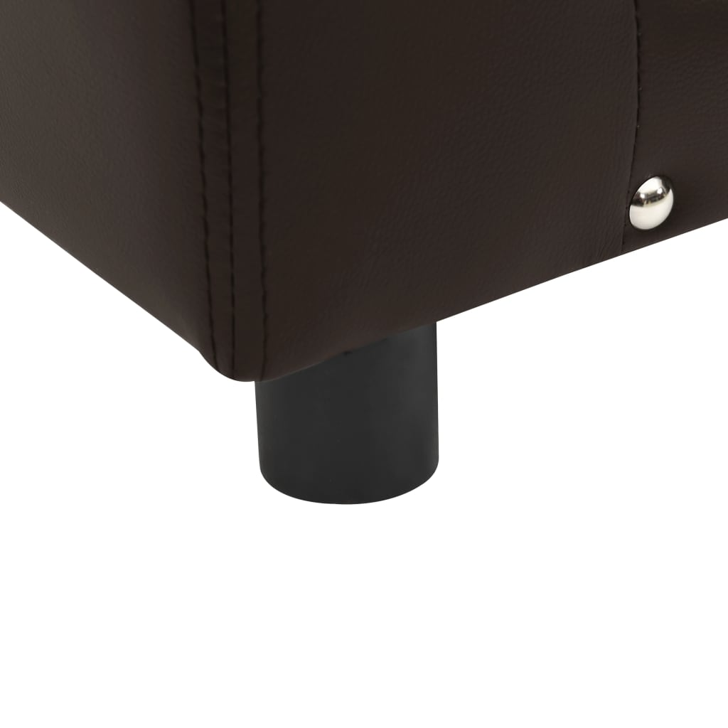 Καναπές-Κρεβάτι Σκύλου Καφέ 81x43x31 εκ. Βελουτέ/Συνθετ. Δέρμα - PAKOBAZAAR