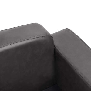 Καναπές-Κρεβάτι Σκύλου Γκρι 80x50x40 εκ. από Συνθετικό Δέρμα - PAKOBAZAAR
