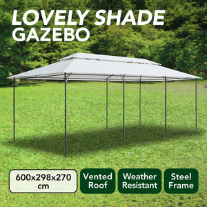 Κιόσκι Λευκό 600 x 298 x 270 εκ. 180 γρ./μ² - PAKOBAZAAR