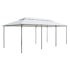 Κιόσκι με Κουρτίνες Λευκό 600 x 298 x 270 εκ. 180 γρ./μ² - PAKOBAZAAR