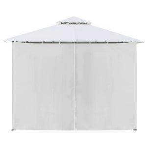 Κιόσκι με Κουρτίνες Λευκό 600 x 298 x 270 εκ. 180 γρ./μ² - PAKOBAZAAR
