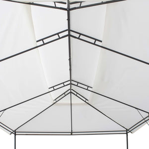 Κιόσκι με Κουρτίνες Λευκό 600 x 298 x 270 εκ. 180 γρ./μ² - PAKOBAZAAR