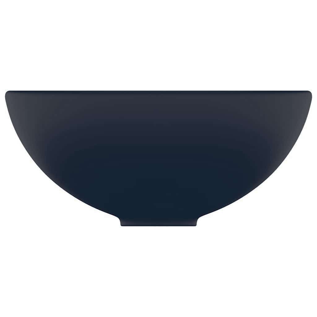 Νιπτήρας Πολυτελής Στρογγυλός Σκ. Μπλε Ματ 32,5x14 εκ Κεραμικός - PAKOBAZAAR