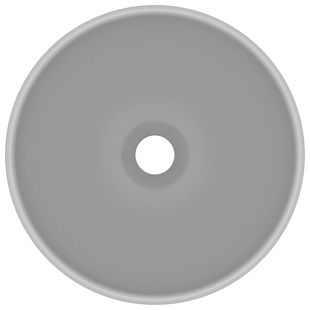 Νιπτήρας Πολυτελής Στρογγυλός Αν. Γκρι Ματ 32,5x14 εκ Κεραμικός - PAKOBAZAAR