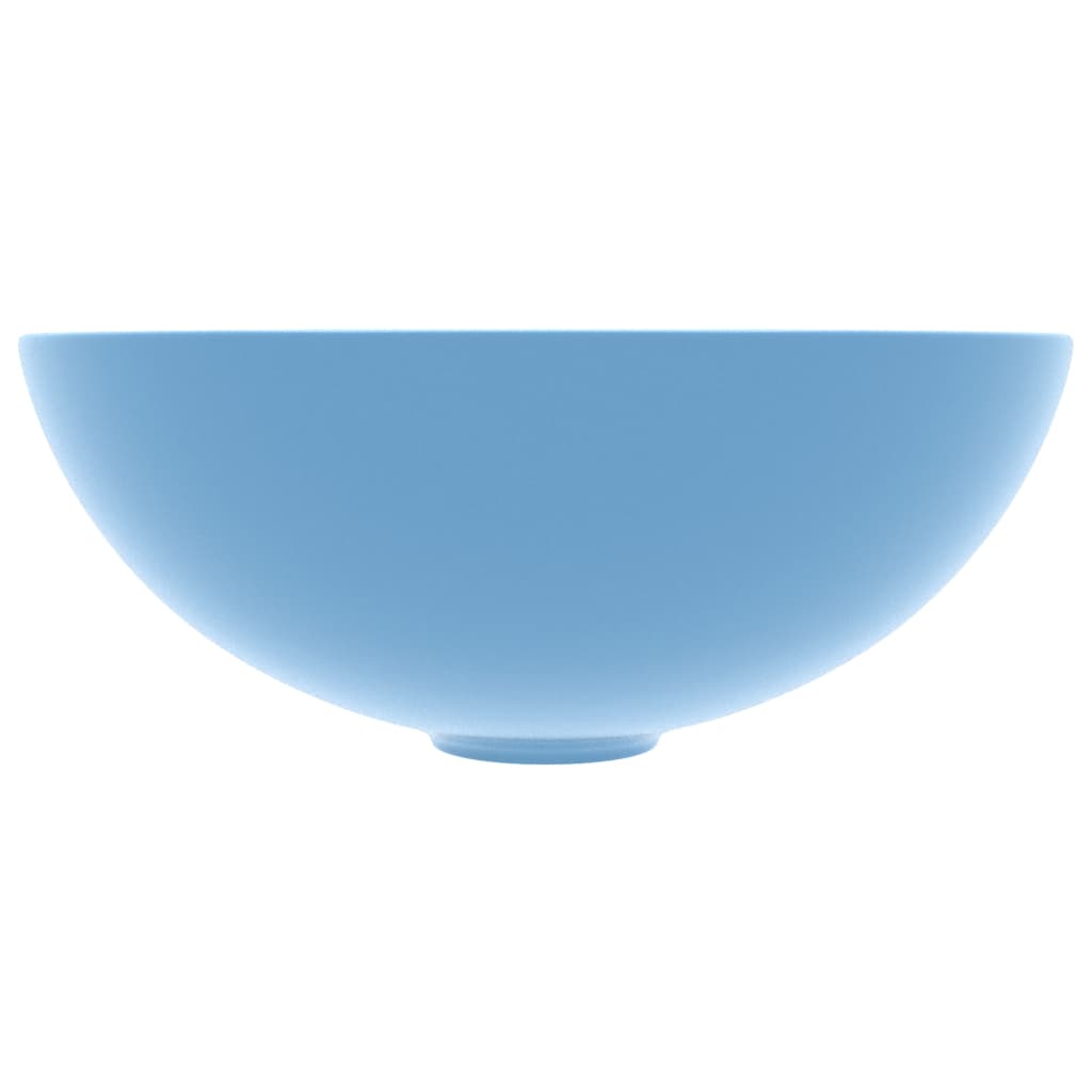 Νιπτήρας Μπάνιου Στρογγυλός Γαλάζιος Κεραμικός - PAKOBAZAAR