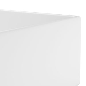 Νιπτήρας Μπάνιου με Υπερχείλιση Λευκό Ματ Κεραμικός - PAKOBAZAAR