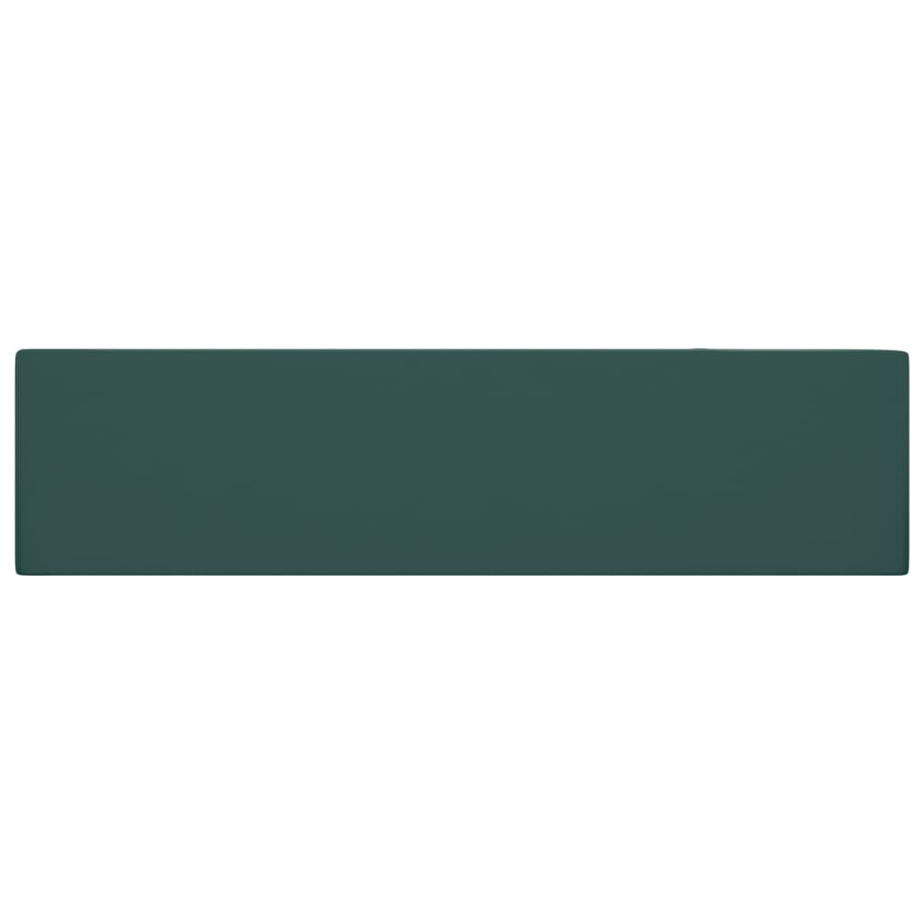 Νιπτήρας Μπάνιου με Υπερχείλιση Σκούρο Πράσινο Κεραμικός - PAKOBAZAAR