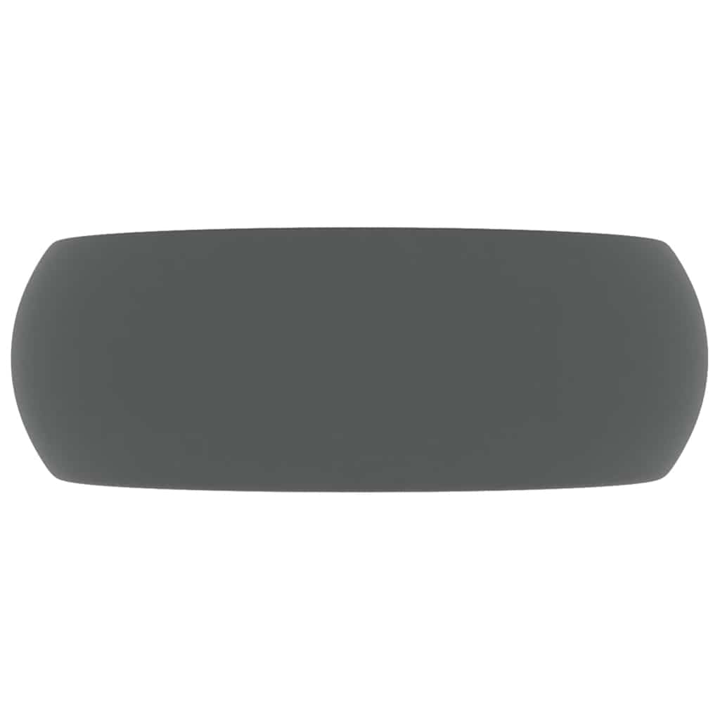 Νιπτήρας Πολυτελής Στρογγυλός Σκ. Γκρι Ματ 40x15 εκ. Κεραμικός - PAKOBAZAAR