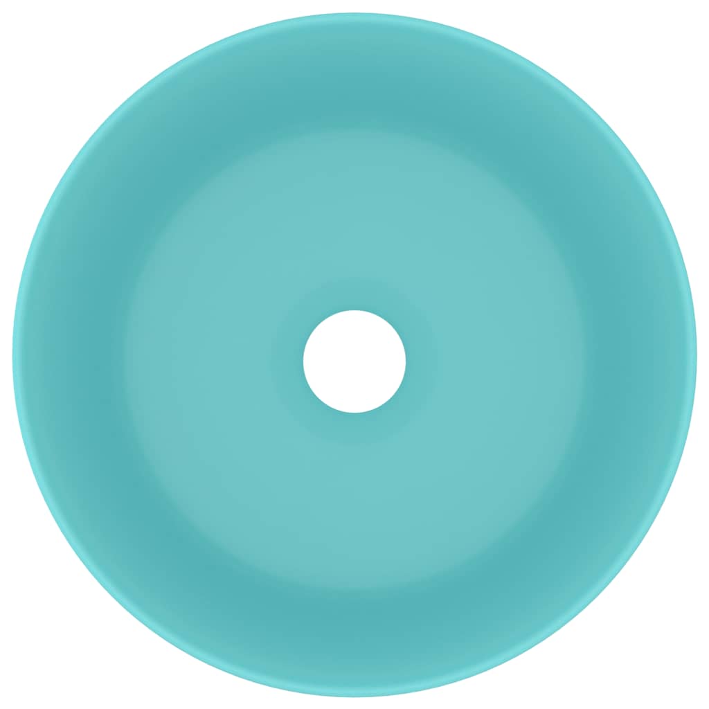 Νιπτήρας Πολυτελής Στρογγυλός Αν.Πράσινο Ματ 40x15 εκ Κεραμικός - PAKOBAZAAR