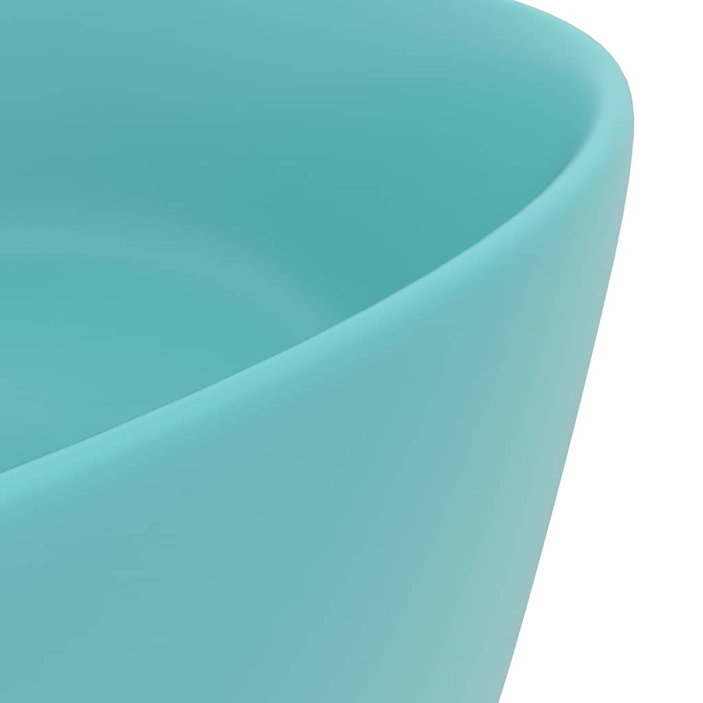 Νιπτήρας Πολυτελής Στρογγυλός Αν.Πράσινο Ματ 40x15 εκ Κεραμικός - PAKOBAZAAR