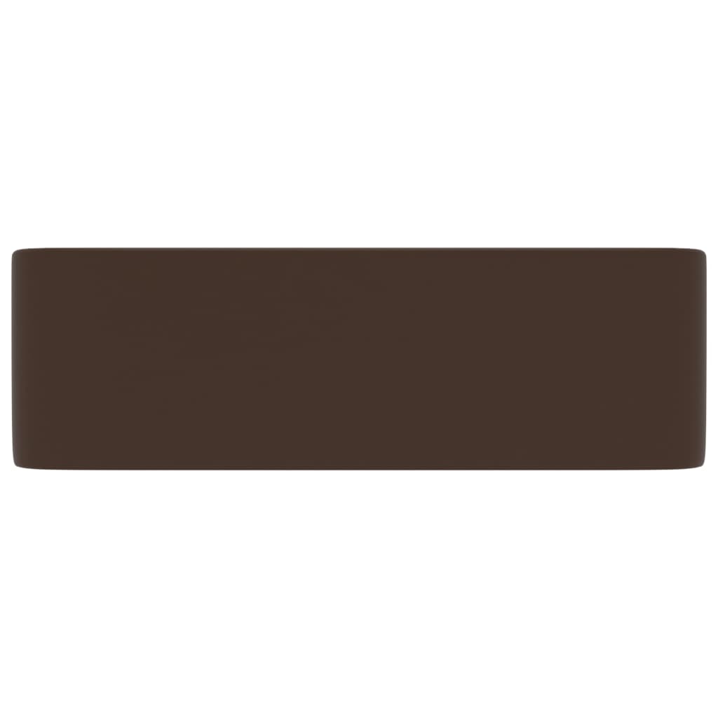 Νιπτήρας Πολυτελής Σκούρο Καφέ Ματ 41 x 30 x 12 εκ. Κεραμικός - PAKOBAZAAR