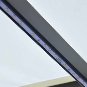 Τέντα Συρόμενη Χειροκίνητη με LED Κρεμ 300 x 250 εκ. - PAKOBAZAAR