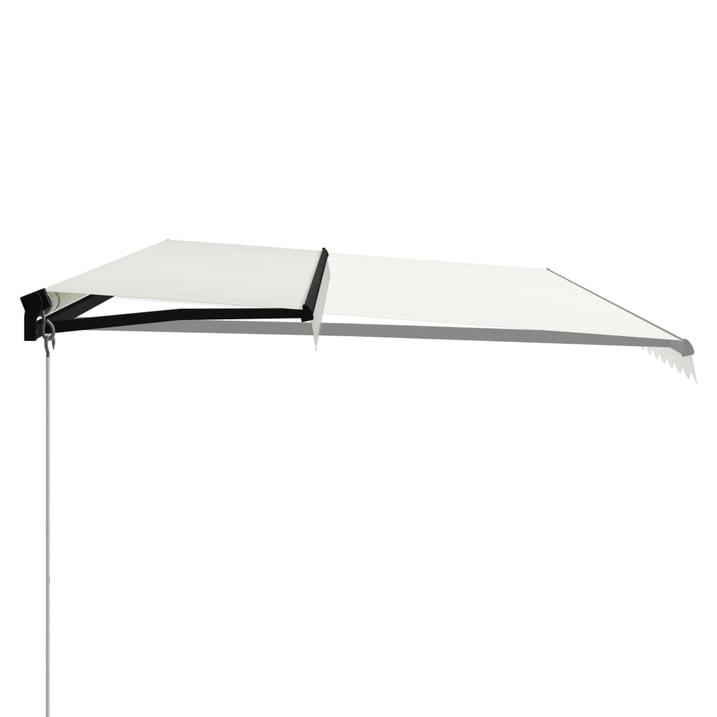 Τέντα Συρόμενη Χειροκίνητη με LED Κρεμ 600 x 300 εκ.