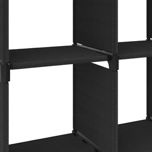 Ραφιέρα με 4 Κύβους Μαύρη 69 x 30 x 72,5 εκ. Υφασμάτινη