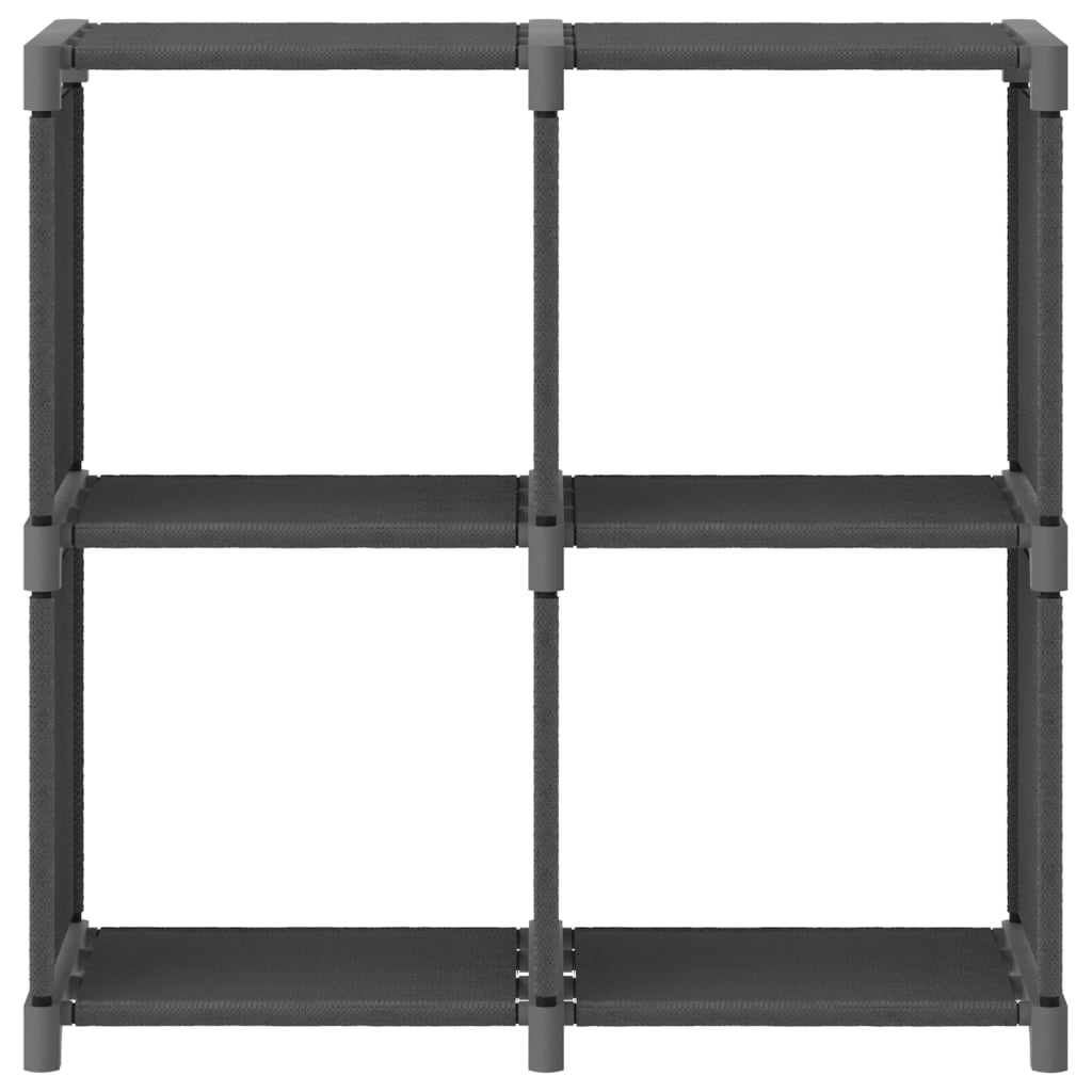 Ραφιέρα με 4 Κύβους & Κουτιά Γκρι 69x30x72,5 εκ. Υφασμάτινη