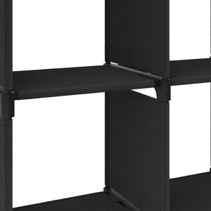 Ραφιέρα με 6 Κύβους Μαύρη 103 x 30 x 72,5 εκ. Υφασμάτινη