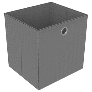Ραφιέρα με 9 Κύβους & Κουτιά Γκρι 103x30x107,5 εκ. Υφασμάτινη