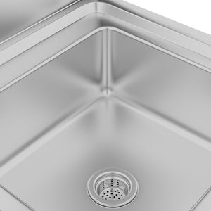 Λάντζα Κλειστή με Ερμάριο 60 x 60 x 96 εκ. Ανοξείδωτο Ατσάλι - PAKOBAZAAR