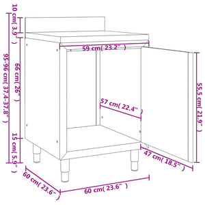 Ερμάριο Πάγκος Εργασίας 60 x 60 x 96 εκ. από Ανοξείδωτο Ατσάλι - PAKOBAZAAR
