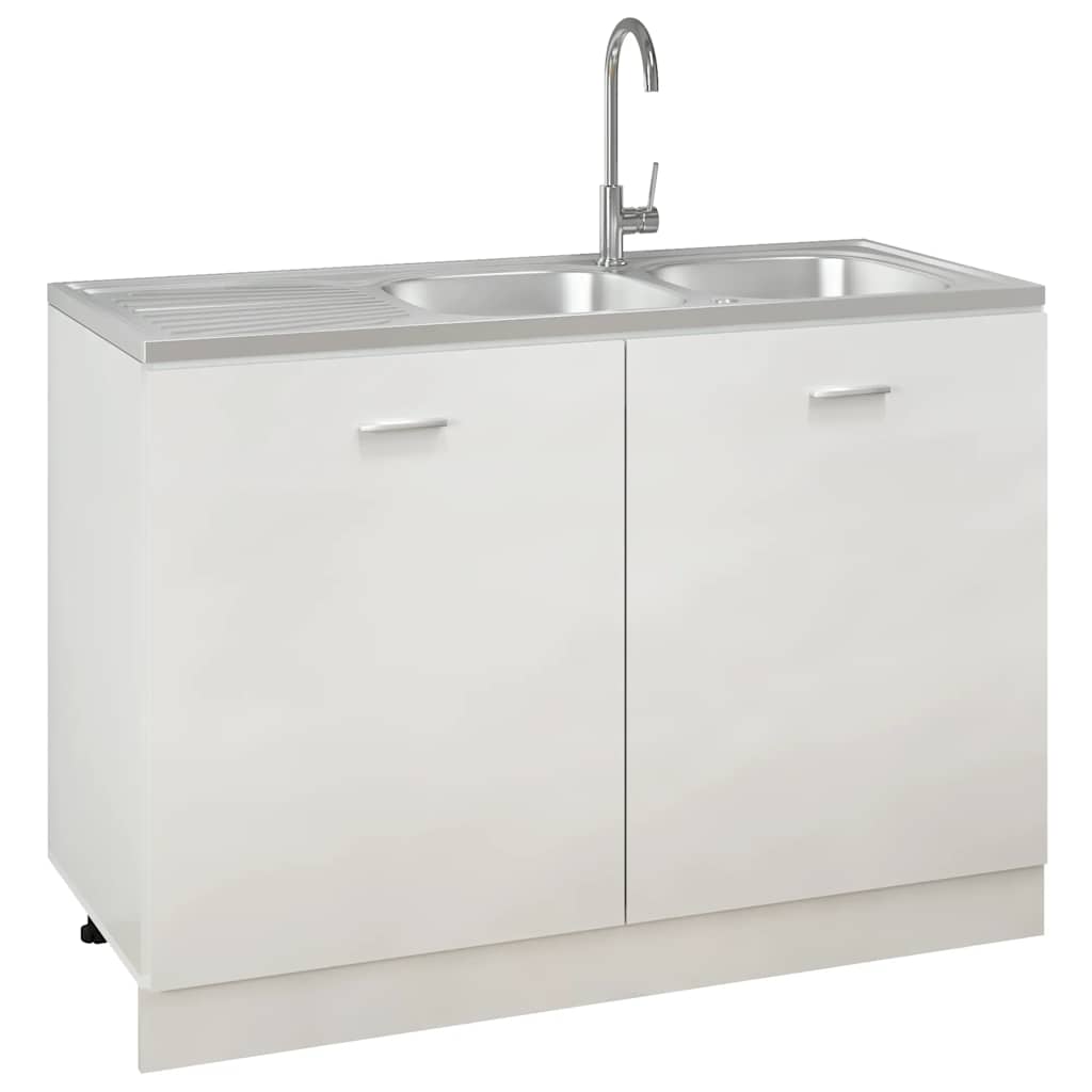 Νεροχύτης Διπλή Γούρνα Ασημί 1200x500x155 χιλ. Ανοξείδ. Ατσάλι - PAKOBAZAAR