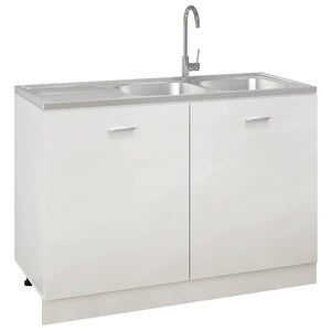 Νεροχύτης Διπλή Γούρνα Ασημί 1200x600x155 χιλ. Ανοξείδ. Ατσάλι - PAKOBAZAAR